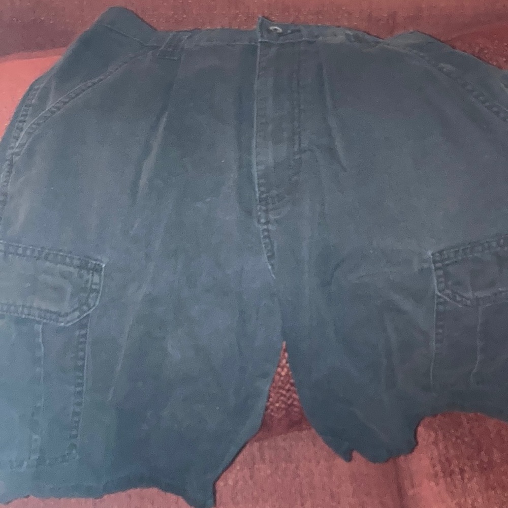 Black cargo shorts